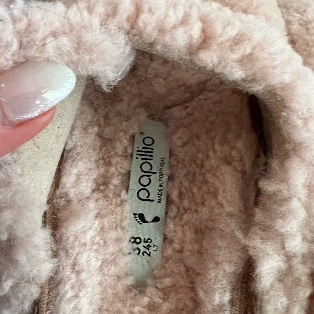 Birkenstock Arizona Sandals Big Buckle Shearling Sandal in Baby Pink Womens 7 - Picture 8 of 9